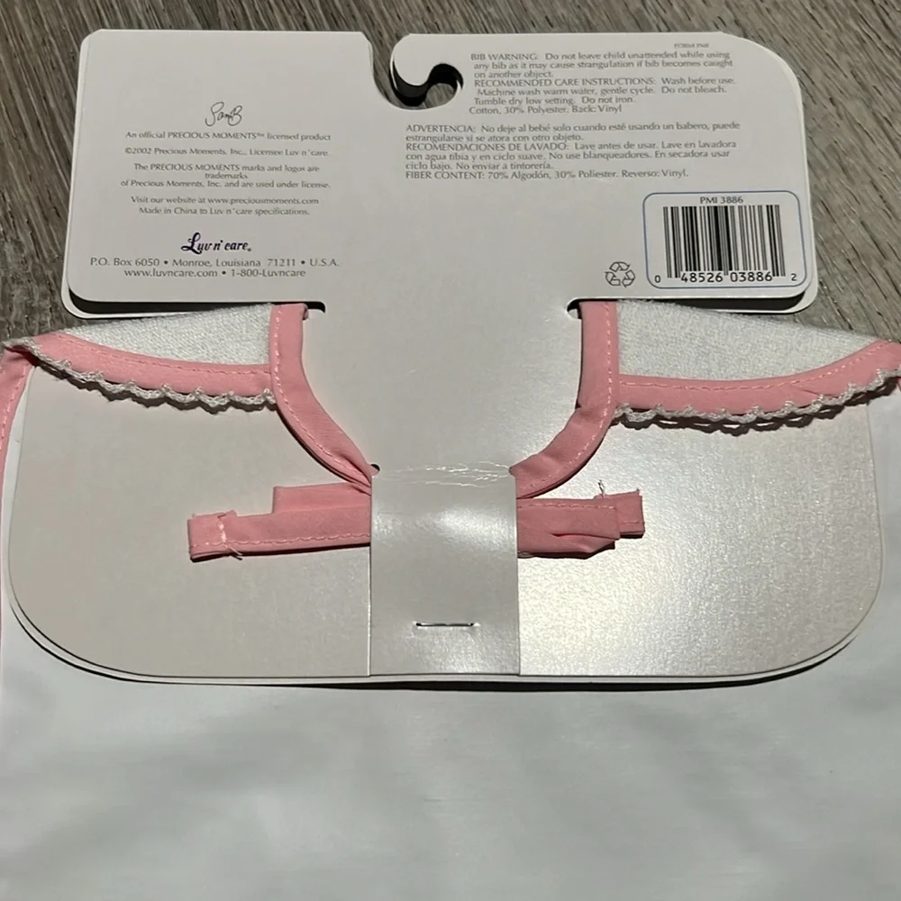 Vintage Precious Moments Pink Bib